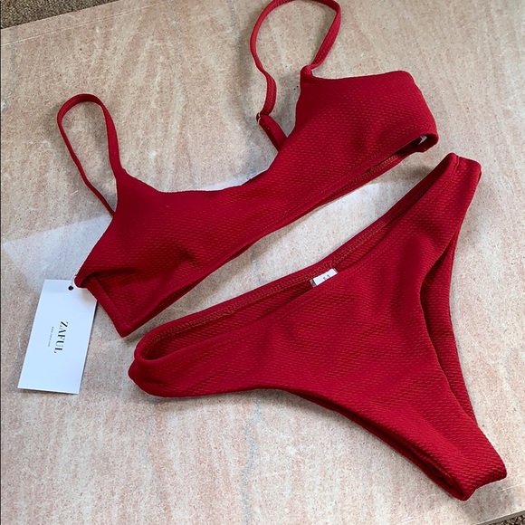 Zaful Other - Zaful Burgundy Bikini Set Size M